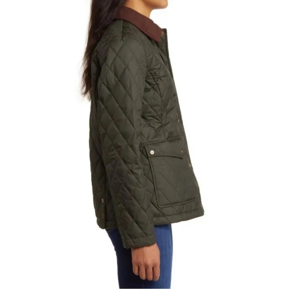 Ralph Lauren Women’s Medium Olive Green Quilted Barn Jacket - Picture 3 of 10